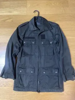 フランス 軍物 フライトジャケット ハードコアパンク クラスト 黒 ENTパッチ