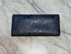 BAGGYPORT バギーポート 藍染め ペイズリー 長財布 かぶせ ブルーのサムネイル