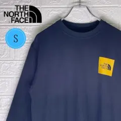 【24時間以内　匿名発送】ザノースフェイス　長袖カットソー　スクエアロゴ　黒　S