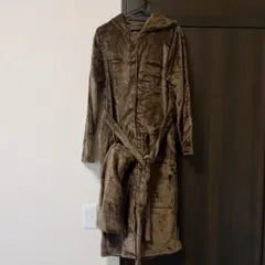 着る毛布 吸湿発熱 男女兼用 フード付き ガウン ルームウェア　M 冷え性