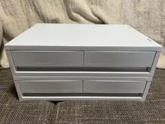 無印良品 ポリプロピレン　ワイド 小 引出２個 ホワイトグレー