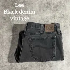 Leeリー古着ブラックデニム ストレートレッグパンツ38×29