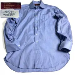 【極上素材】Ermenegildo Zegna シャツ TESTA生地ブルー Mのサムネイル