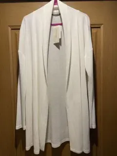 ⭐︎新品aquagarageホワイトロングカーディガン 長袖フリーサイズ