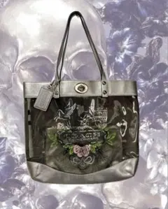 COACH トートバッグ メタリックシルバー