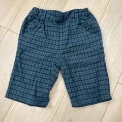 familiar グリーンチェック　ハーフパンツ110cm