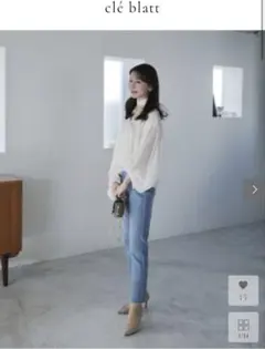 人気☆クレブラット clé blatt デニムパンツ ハイウエスト サイズS 