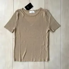 新品　KatL Park Lane 半袖ニット ベージュ 匿名配送のサムネイル