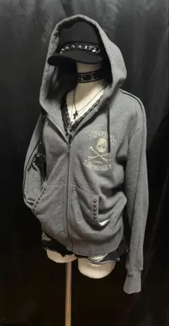 vanson スカル モックネック スウェット ブラック XL - メルカリ