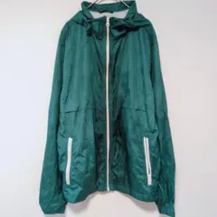 洗える マウンテンパーカー【M】深緑 ナイロンジャケット 春 秋 ブルゾン 濃緑