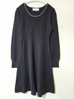 ROPE' PICNIC パールビジューニットワンピース サイズ38 ブラック