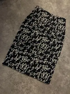 LOULOU WILLOUGHBY　ロゴジャガードタイトスカート