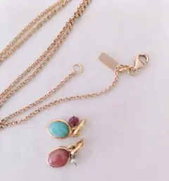 TOUS トウス Tinyペンダント 18金PGコーティングネックレス セットのサムネイル