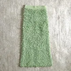 FRAY I.D ファンシーヤーンニットスカート ロング フェミニン 緑 フリー