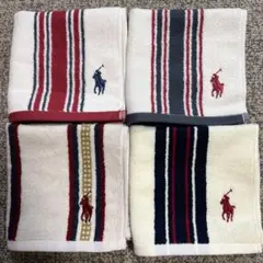 Ralph Lauren ストライプタオルハンカチ 4枚セット