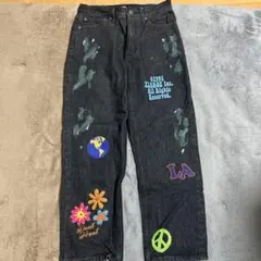 XLARGE ブラックデニムパンツ