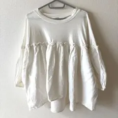 中川政七商店 麻綿7部袖ブラウス 白 フリー - メルカリ