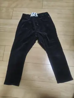 【130】コーデュロイ ブラック ロングパンツ