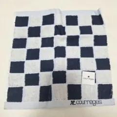【割引中】courreges チェック柄タオルハンカチ