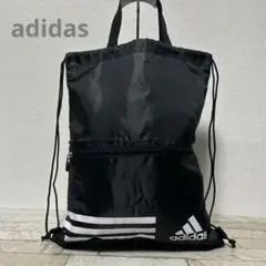 adidas アディダス ナップサック バッグパック ブラック&グレーのサムネイル