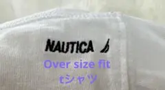 NAUTICA しっかり厚手7オンス白T 肩ロゴ刺繍ワンポイント M XXL相当のサムネイル