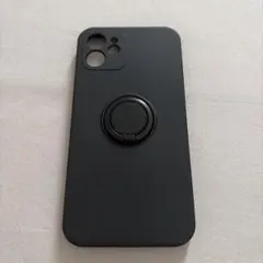 iPhone12 スマホケース ブラック バンカーリング付き