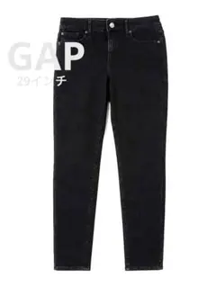 【美品】GAP デニム レディース　スキニーパンツ ブラック　29インチＬ相当のサムネイル