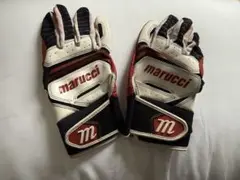 Marucci バッティング用手袋 ホワイト/レッド