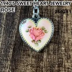 スウィートハートジュエリー ローズ エナメル シルバー ヴィンテージネックレス1