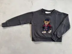 LOGOS DAYS トレーナー クマ刺繍 グレー