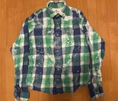 US直輸入！メンズネルシャツ　Lサイズ　アメリカ古着　HOLLISTER 緑