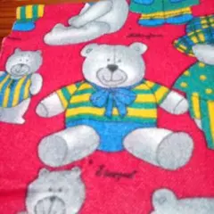 COTTIERRA クマ柄フリースマフラー