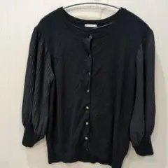 【GU】ブラック 五分袖 カーディガン