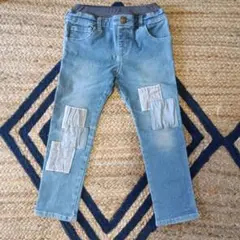 Bobson パッチワーク ロングパンツ 100cm