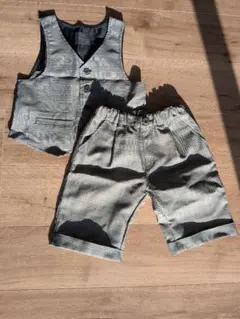 キッズ フォーマル ベストとショートパンツセット 100cm