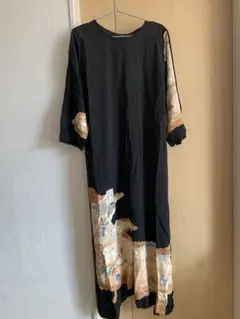 着物リメイク ロングワンピース