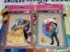 ディズニーリゾート　封筒型メモ　アリエル　美女と野獣　リトルマーメイド