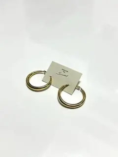 スナイデル　ゴールドフープピアス シンプルデザイン