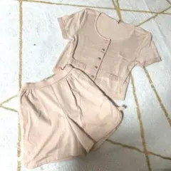 foxy フォクシー　ピンクベージュ ニット セットアップ 40 L 半袖