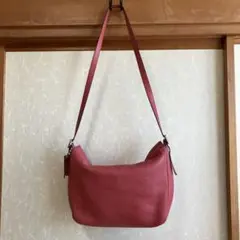 COACH コーチ ピンク レザー ショルダーバッグ