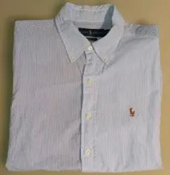 《ラルフローレン》クラシックフィットストライプドオックスフォードシャツ