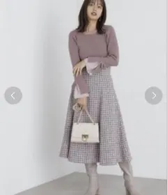 R*n様 プロポーションボディドレッシング ツイードフレアースカート