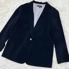 極美品 インディヴィ 大きいサイズ 4XL 48 ジャケット 黒