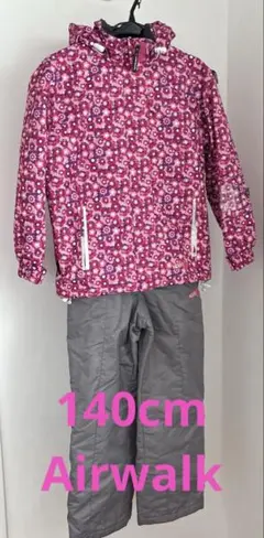 Airwalk 子ども用　スキーウェア ピンク花柄 140cm