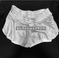 ZARAシルバーショートパンツ ゴムウエスト