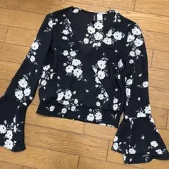H&M DIVIDED 花柄 カシュクール ブラウス 長袖