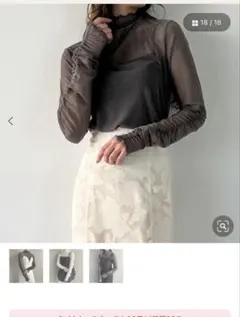 袖ギャザーデザインメロウロックトップスのサムネイル