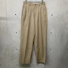 FIVE POCKETS 古着 2タック スラックス カーキ W70 スラックスのサムネイル