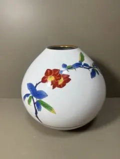 2152 香蘭社　木瓜の花　花瓶　金彩のサムネイル
