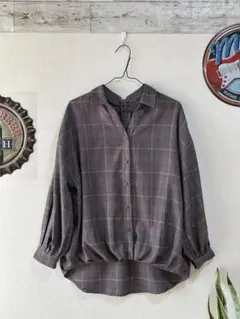 OLIVE des OLIVE グレンチェック柄シャツ